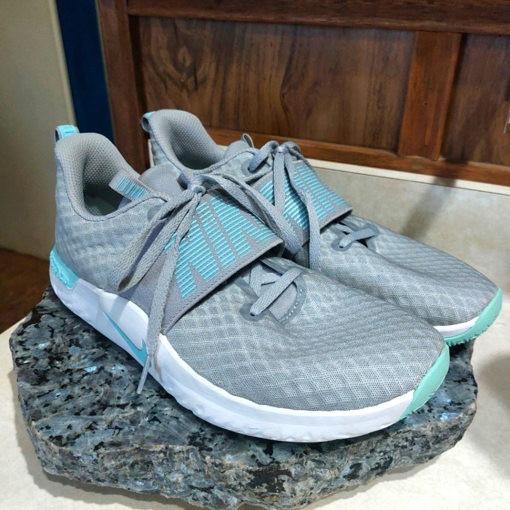 Nike Gray and Teal Running Shoes
